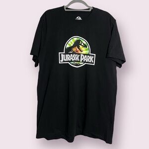 Jurassic Park Black Tie Dye Graphic TShirt Large